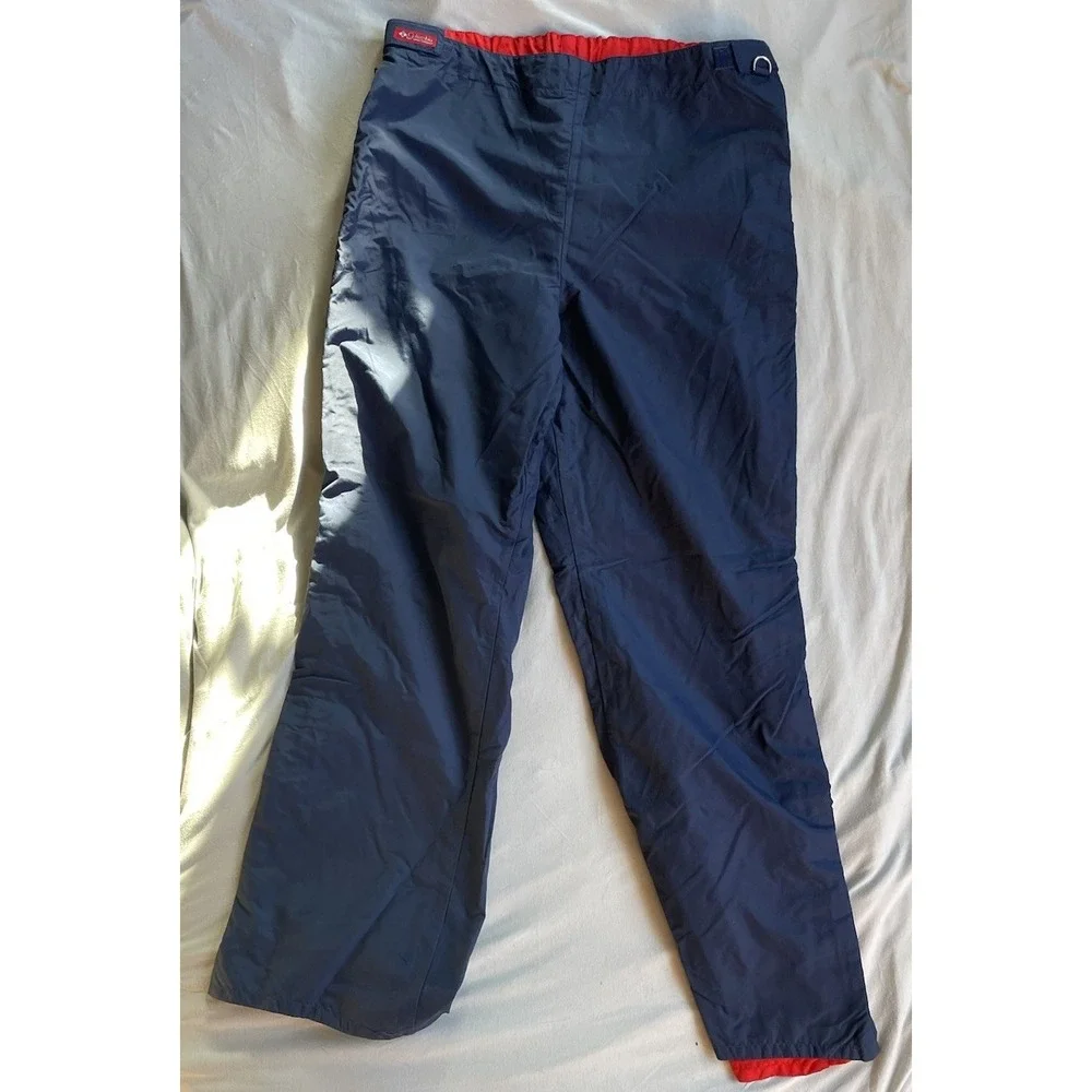 Columbia Ski Pants Sz XL Waterproof Blue / Red‎ Reversible / Snowboard Unisex